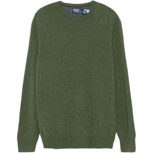 Ralph Lauren, Truien, Heren, Groen, XL, Wol, Groene Sweatshirt Aw 24 Herenmode