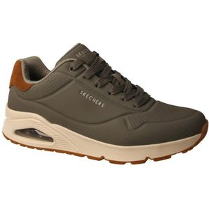 Skechers, Schoenen, Dames, Groen, 40 EU, Leer, Groene Uno Street Sneaker