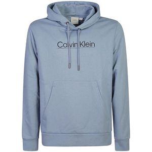 Calvin Klein, Sweatshirts & Hoodies, Heren, Blauw, L, Blauwe Sweaters