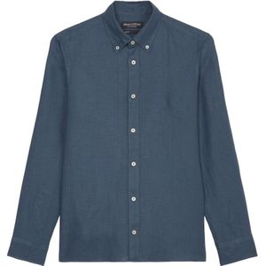 Marc O'Polo, Overhemd met knoopsluiting gevormd Blauw, Heren, Maat:XS