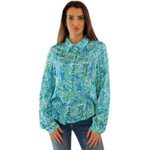 Fracomina, Bloemenprint Shirt - Voorjaar-Zomer 2024 Collectie Veelkleurig, Dames, Maat:L