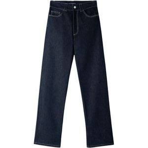 Sunnei, Jeans, Heren, Blauw, XL, Denim, Klassieke Denim Broek met Gestreepte Blauwe Zoom