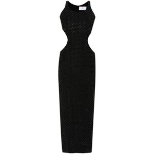 Chiara Ferragni Collection, Kleedjes, Dames, Zwart, 2Xs, Zwarte jurken met 980 Strass
