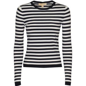 Michael Kors, Truien, Dames, Wit, M, Polyester, Mini Rugby Stripe Sweater