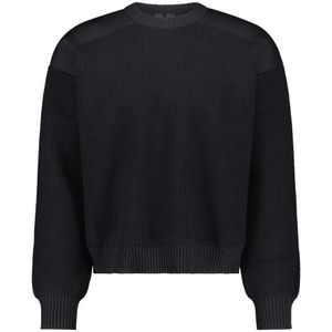 Y-3, Comfortabele wollen mix sweatshirt Zwart, Dames, Maat:S
