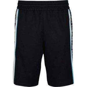 Fendi, Korte broeken, Heren, Blauw, M, Blauwe Jersey Bermuda Shorts met Zijstrepen