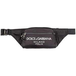 Dolce & Gabbana, Tassen, Heren, Zwart, ONE Size, Nylon, Nylon Marsupi Tas