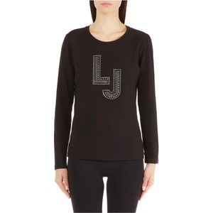 Liu Jo, Tops, Dames, Zwart, L, Lange mouwen T-shirt