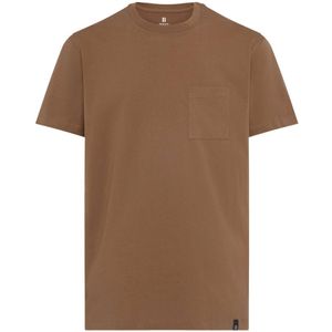 Boggi Milano, Australisch katoenen Jersey T-shirt Bruin, Heren, Maat:XL