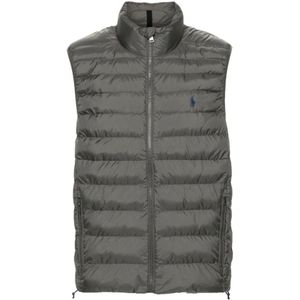 Ralph Lauren, Jassen, Heren, Grijs, XL, Polyester, Grijze Gebreide Kleding voor Mannen Aw 24