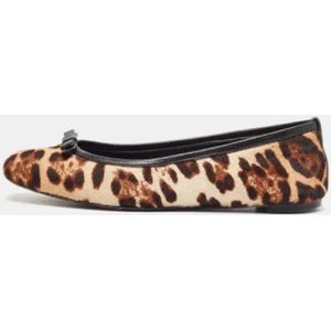 Dolce & Gabbana Pre-owned, Pre-owned, Dames, Bruin, 36 EU, Pre-owned Leather flats