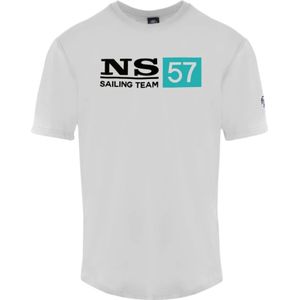 North Sails, Katoenen T-shirt Korte Mouwen Wit, Heren, Maat:XL