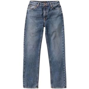 Nudie Jeans, Jeans, Dames, Blauw, W29, Katoen, Verheven lo Jean