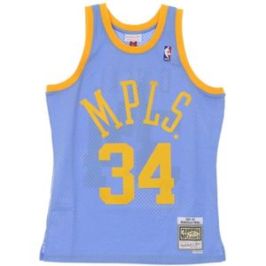 Mitchell & Ness, Tops, Heren, Blauw, S, Basketball Jersey NBA Swingman Hardwood Classics No 34 Shaquille O Neal 2001-02 Loslak