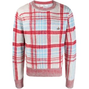 Vivienne Westwood, Multi Colour Tartan Sweater Veelkleurig, Heren, Maat:L