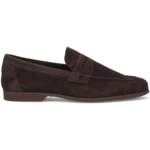 Antica Cuoieria, Schoenen, Heren, Bruin, 42 EU, Suède, Bruine Suède Mocassin Schoenen