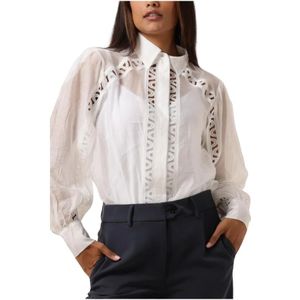 Copenhagen Muse, Blouses & Shirts, Dames, Wit, M, Polyester, Elegante Witte Blouse Cmultra-Shirt