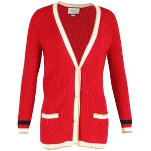 Gucci Vintage, Pre-owned, Dames, Rood, S, Wol, Pre-owned Wool tops