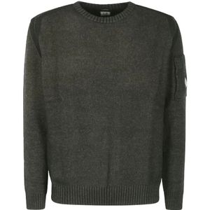 C.p. Company, Gebreide trui van fleece met goggles Groen, Heren, Maat:3XL