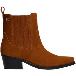 Tommy Hilfiger, Schoenen, Dames, Bruin, 38 EU, Stijlvolle Cowboy Laarzen voor Mannen