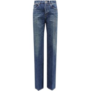 Saint Laurent, Jeans, Dames, Blauw, W30, Katoen, Jeans