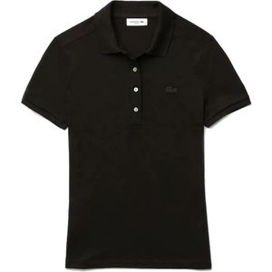 Lacoste, Klassieke Polo Shirt Zwart, Dames, Maat:M