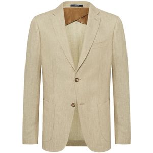 Boggi Milano, Pure Linnen Jas Beige, Heren, Maat:M