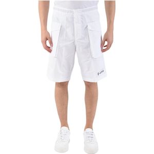 Aspesi, Korte broeken, Heren, Wit, L, Katoen, Casual Shorts