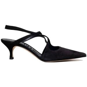 Casadei, Suede Slingback Hakken Zwart, Dames, Maat:41 EU