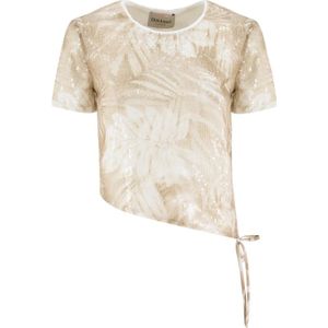 Ermanno Scervino, Tops, Dames, Beige, S, Pailletten, T-Shirts