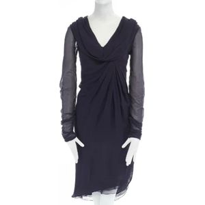 Valentino Vintage, Pre-owned, Dames, Blauw, S, Pre-owned Silk dresses