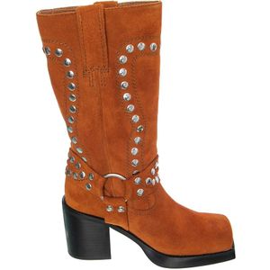 Jeffrey Campbell, Schoenen, Dames, Bruin, 37 EU, Suède, Studded Bruin Suède Blokhak Laarzen