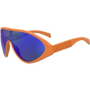 Moschino, Accessoires, unisex, Oranje, ONE Size, Oranje Frame Blauwe Lens Zonnebril