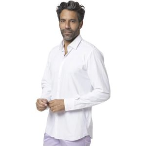 Karl Lagerfeld, Overhemden, Heren, Wit, XL, Witte Slim Stretch Overhemd