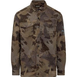 Etro, Camouflage Katoenen Overhemd Bruin, Heren, Maat:M