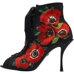 Dolce & Gabbana Pre-owned, Pre-owned Fabric boots Zwart, Dames, Maat:39 EU