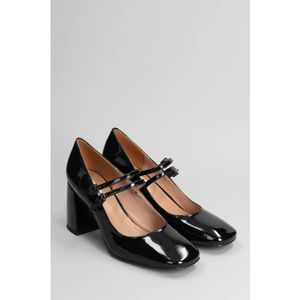 Bibi Lou, Schoenen, Dames, Zwart, 36 EU, Leer, Zwarte Lakleren Hakken Pumps