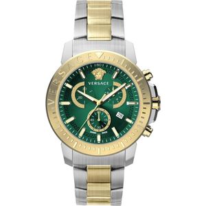 Versace, Nieuwe Chrono Chronograaf Urban Sportief Horloge Grijs, Heren, Maat:ONE Size