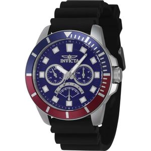 Invicta Watches, Accessoires, Heren, Grijs, ONE Size, Pro Diver Quartz Horloge - Blauwe Wijzerplaat