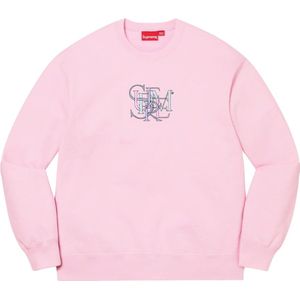 Supreme, Sweatshirts & Hoodies, Heren, Roze, M, Beperkte Oplage Lichtroze Crewneck