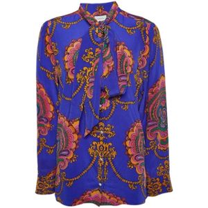 Gucci Vintage, Pre-owned Silk tops Veelkleurig, Dames, Maat:M