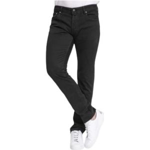 Jacob Cohën, Jeans, Heren, Zwart, W29, Katoen, Slim Fit Zwarte Jeans met discrete zwarte naden