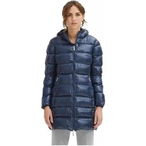 Centogrammi, Trench Coats Blauw, Dames, Maat:M