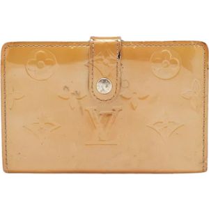 Louis Vuitton Vintage, Pre-owned, Dames, Beige, ONE Size, Tweedehands leren portemonnees