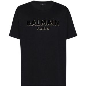 Balmain, Tops, Heren, Zwart, 3Xl, T-Shirts