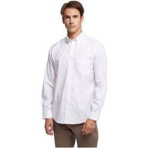 Brooks Brothers, Regent Regelijke FIT NIONURS-overhemd, Pinpoint Stretch, knoop-down kraag Wit, Heren, Maat:M