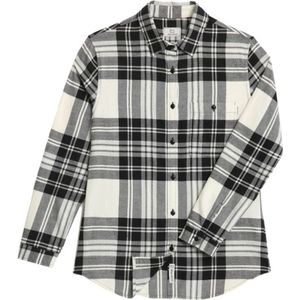Woolrich, Blouses & Shirts, Dames, Wit, L, Katoen, Klassiek Geruite Flanellen Overhemd
