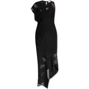 Iro, Shanon asymmetrische jurk Zwart, Dames, Maat:S