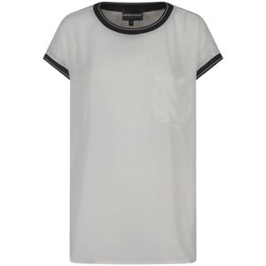 Emporio Armani, Tops, Dames, Wit, 2Xl, Stijlvolle Blouse Collectie