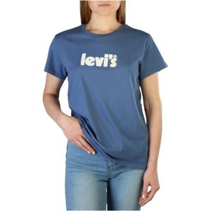 Levi's, Tops, Dames, Blauw, S, Katoen, T-shirt